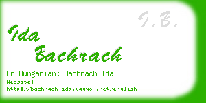 ida bachrach business card